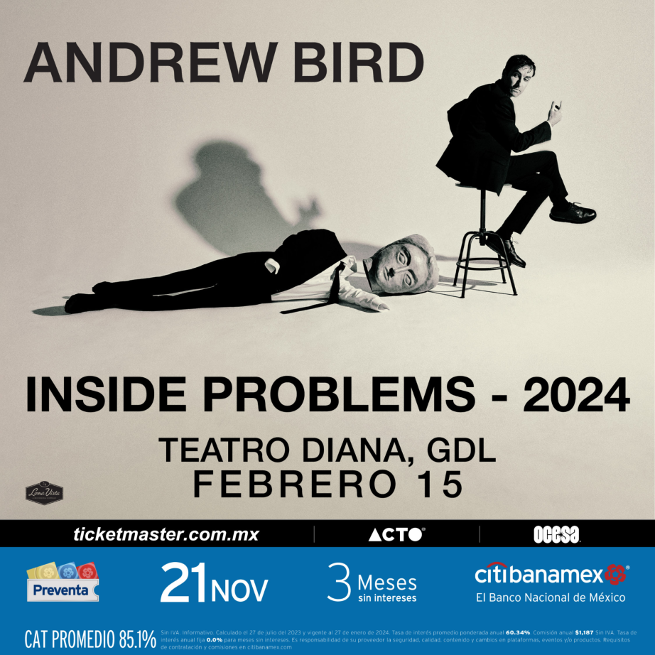 Andrew Bird presentará su disco Inside Problems (2022) en Guadalajara y Ciudad de México - WARP.la